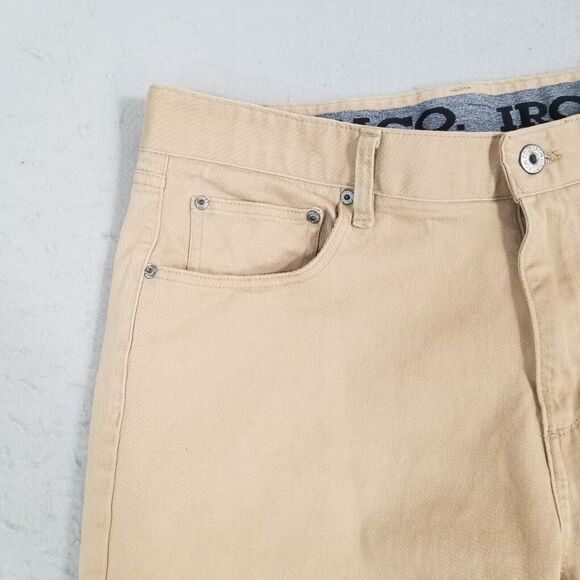 Iron Co jeans men's 36 x 29 regular fit straight beige flex stretch denim pants - Picture 3 of 13
